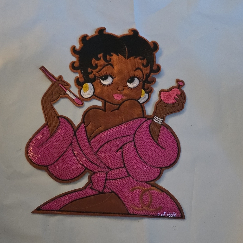 Pink Sequin Cartoon Patch